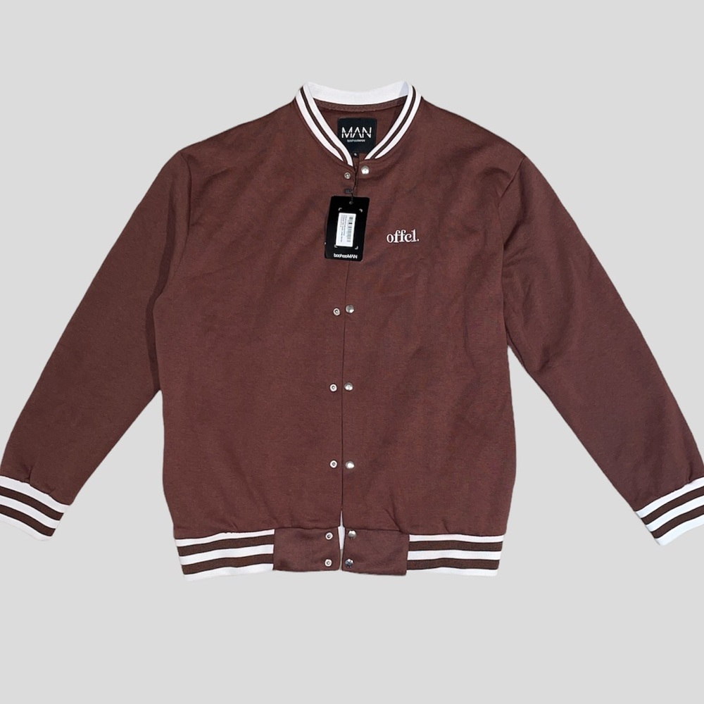 BoohooMAN Oversized Offcl Varsity Jersey Bomber